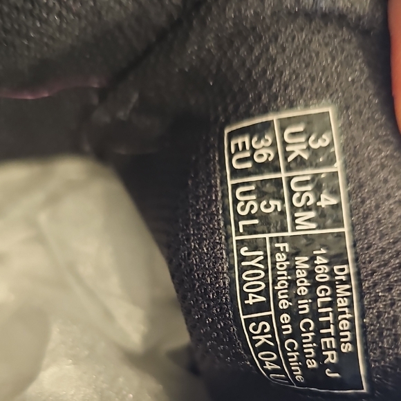 Dr. Martens Kids Glitter Boots - Pink and Silver Size 4 Women's - Picture 9 of 9